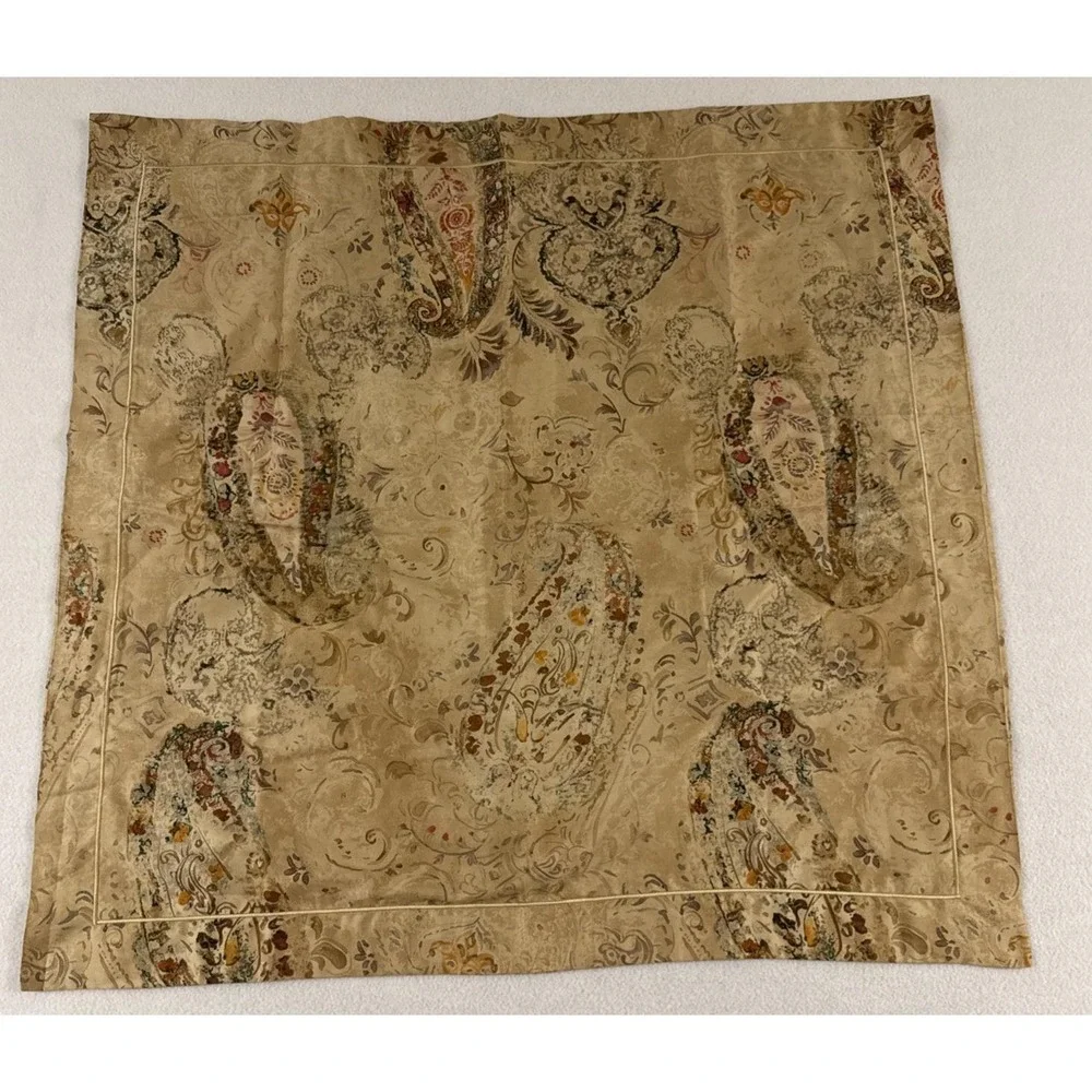 Ralph Lauren Verdonnet Paisley  2 King Shams 100% Cotton Euro Boho Traditional